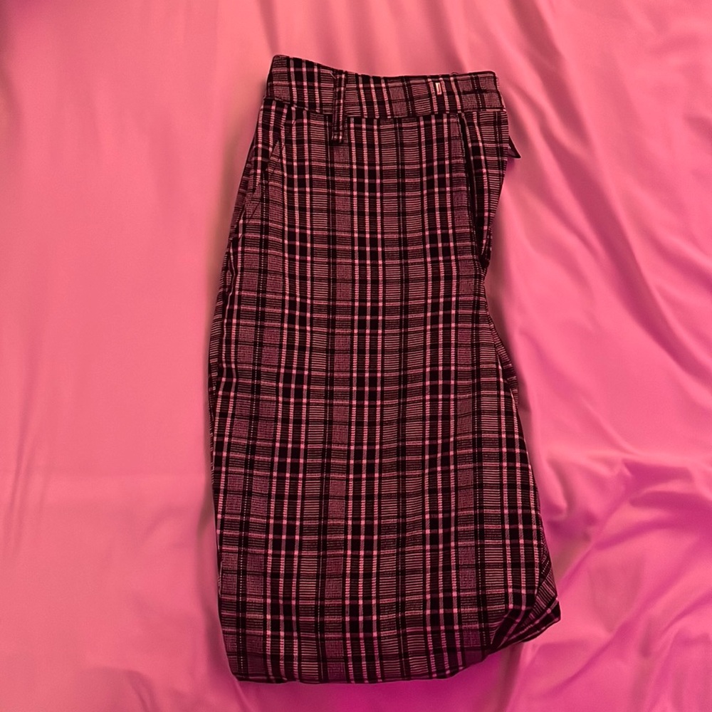 Hot Topic Grey Plaid Pants